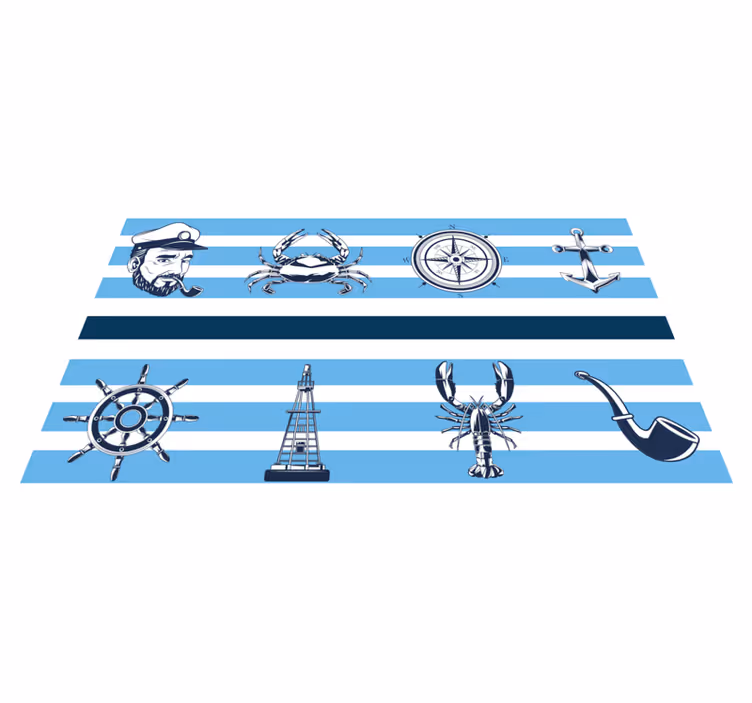 Sailor design płytka dywanowa na podłogę - TenStickers