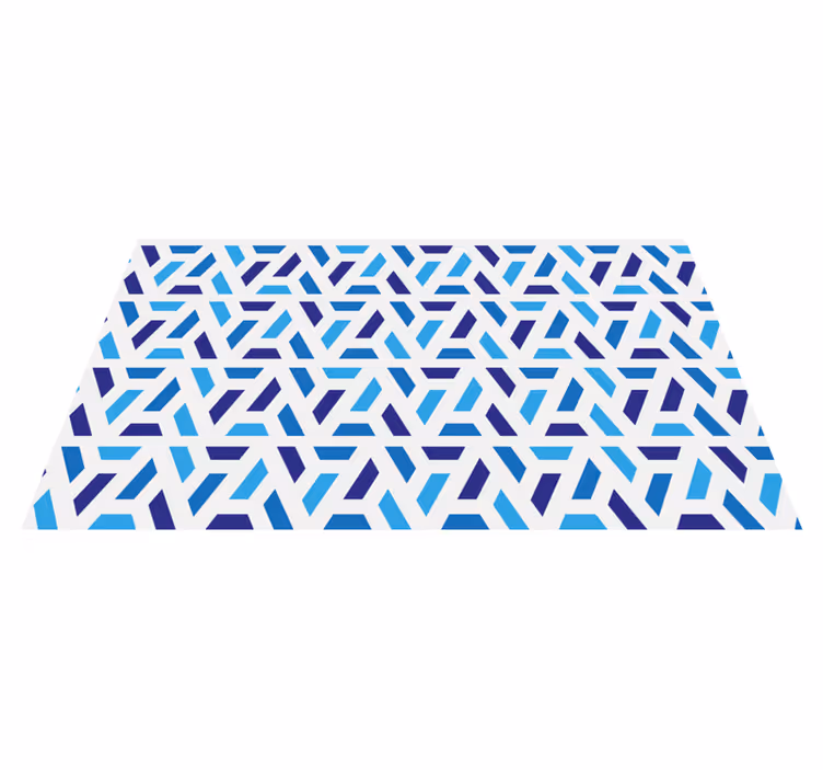 Dywan winylowy wzór geometryczny niebieskie kształty - TenStickers