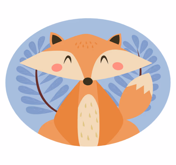 Dywan winylowy dla dziecka z ilustracją lisa - TenStickers