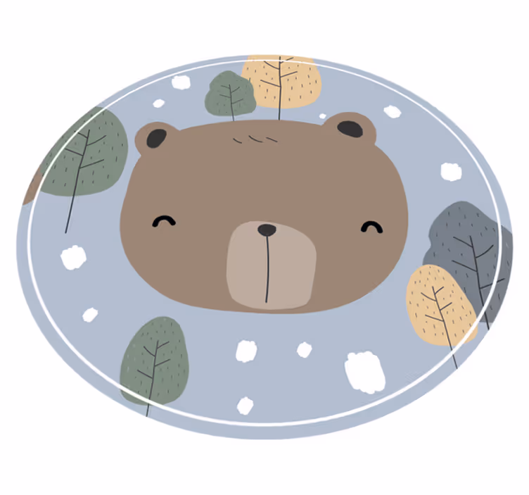 Dywan winylowy dla dziecka szczęśliwa misiaczka - TenStickers