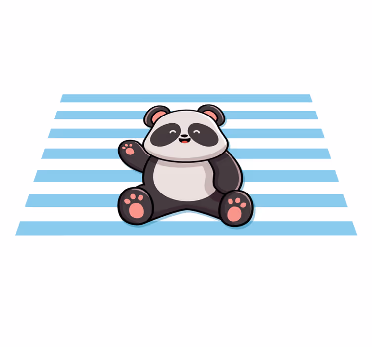 Dywan winylowy dla dziecka zabawny projekt pandy - TenStickers