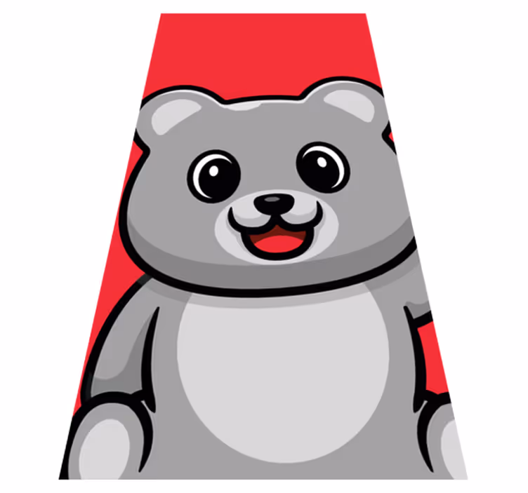 Dywan winylowy dla dziecka wesoła misiaczka - TenStickers