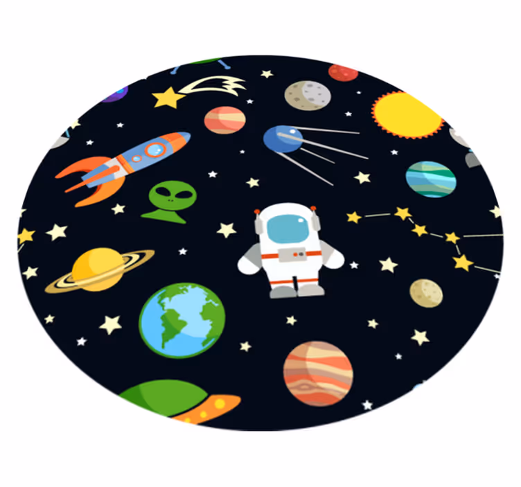 Dywan winylowy w gwiazdki projekt odkrycia kosmicznego - TenStickers