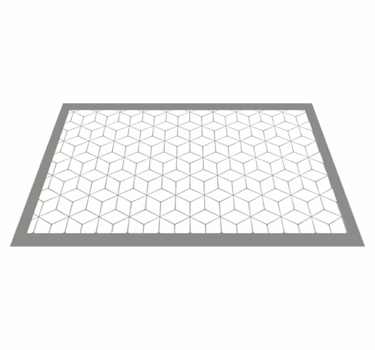 Dywan winylowy wzór geometryczny układ heksagonalny - TenStickers