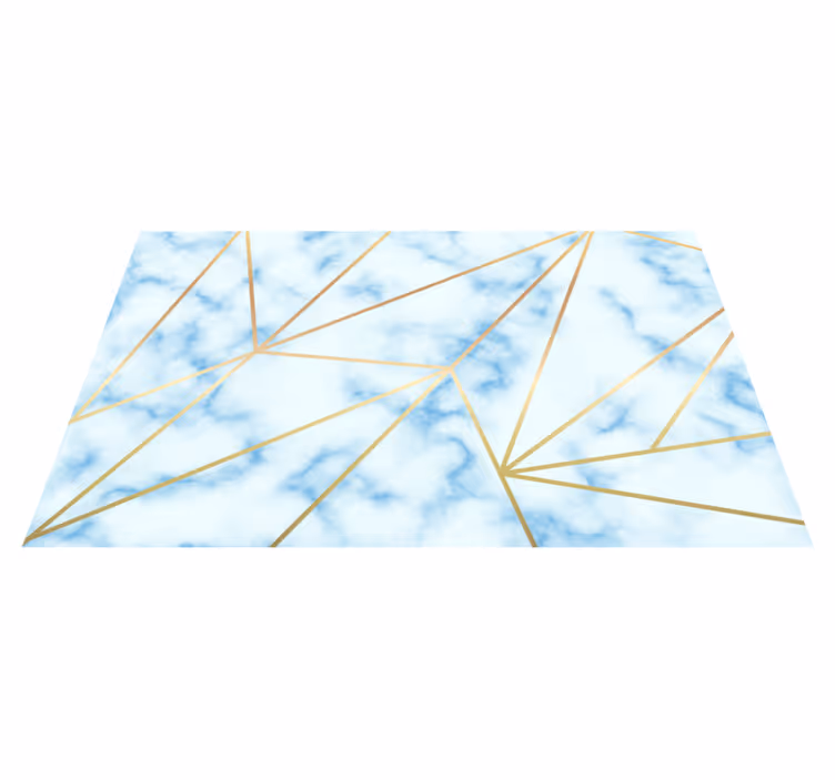 Dywan winylowy marmurowy stylowy motyw geometryczny - TenStickers