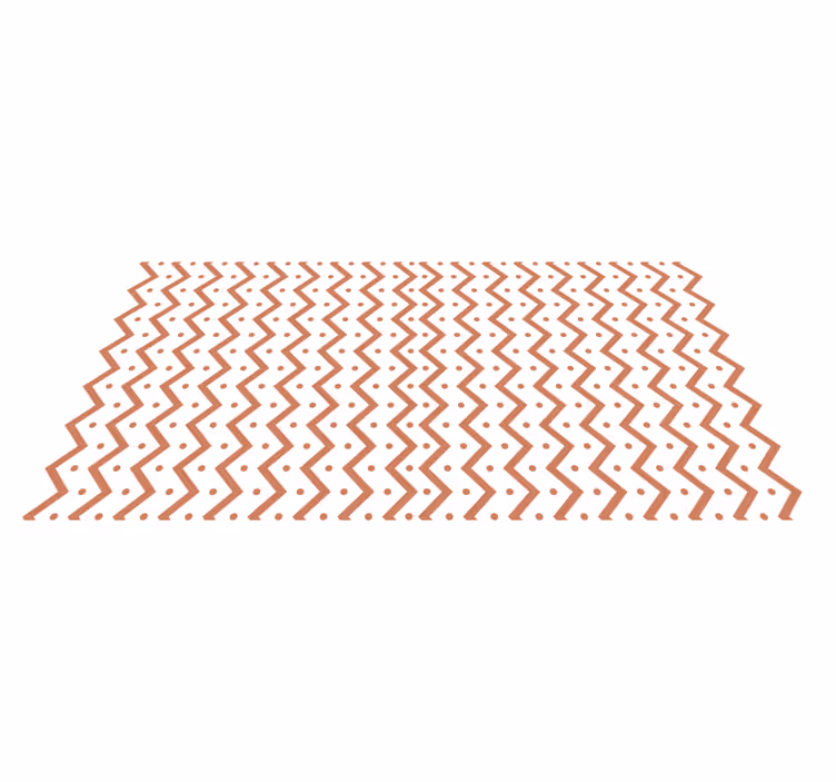 Dywan winylowy wzór geometryczny zygzak i kropki - TenStickers