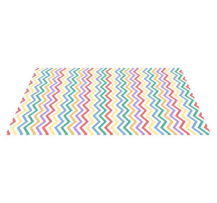 Dywan winylowy wzór geometryczny żywy motyw zygzakowaty - TenStickers