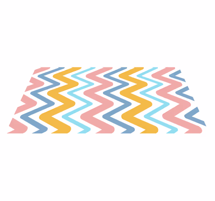Dywan winylowy wzór geometryczny żywy koncept zygzaka - TenStickers