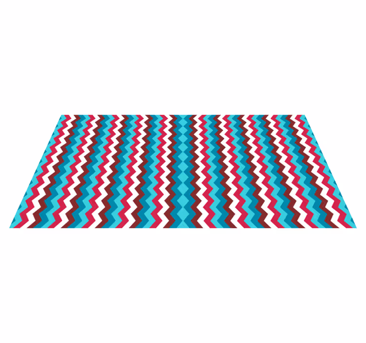 Dywan winylowy wzór geometryczny falisty zygzak - TenStickers