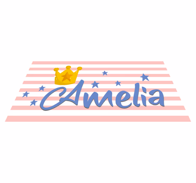 Dziecięcy dywan winylowy niestandardowa korona i gwiazdy - TenStickers