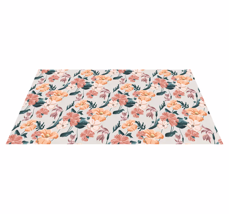 Dywan winylowy w kwiaty i rośliny botaniczna radość - TenStickers