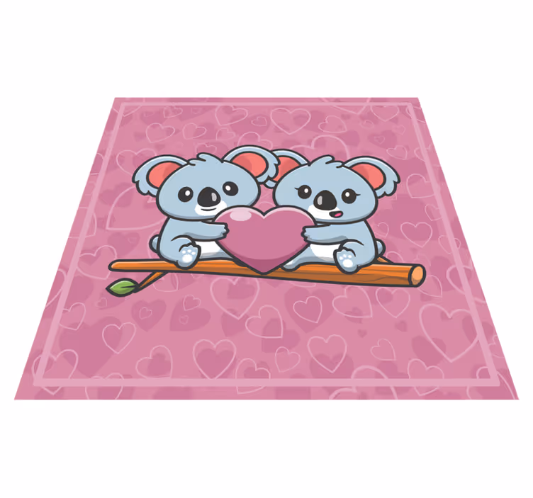 Dywan winylowy dla dziecka koala kocha serce - TenStickers