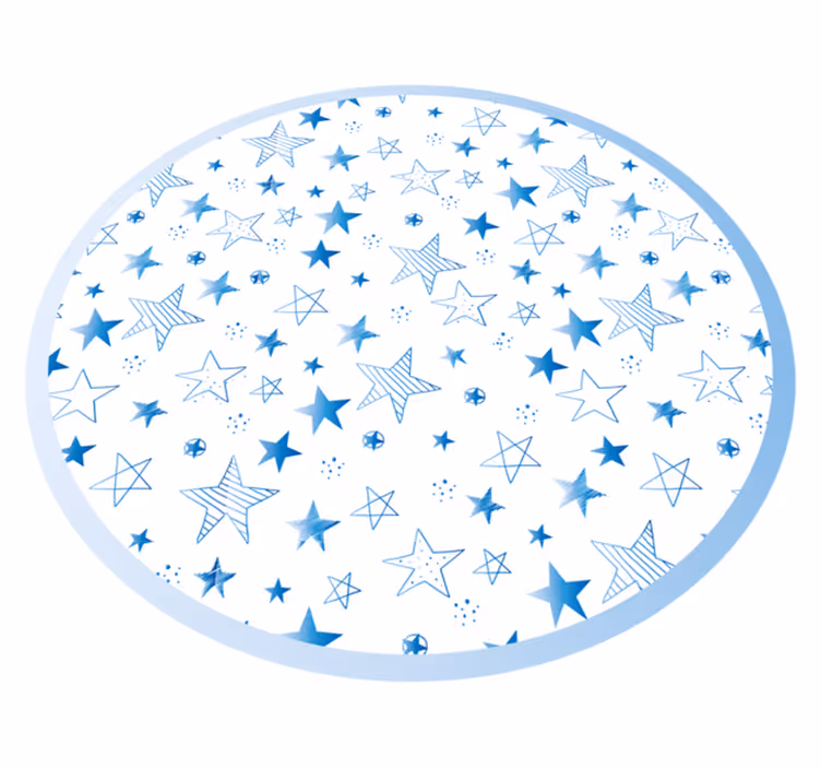 Dywan winylowy dziecięcy gwiaździsty niebieski wzór - TenStickers