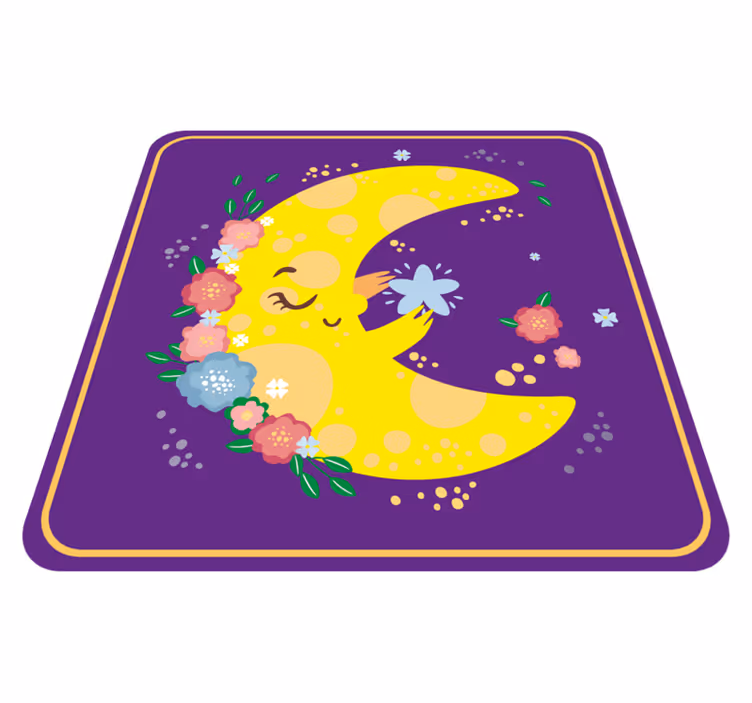 Dywan winylowy w gwiazdki radosny kwiat księżyca - TenStickers