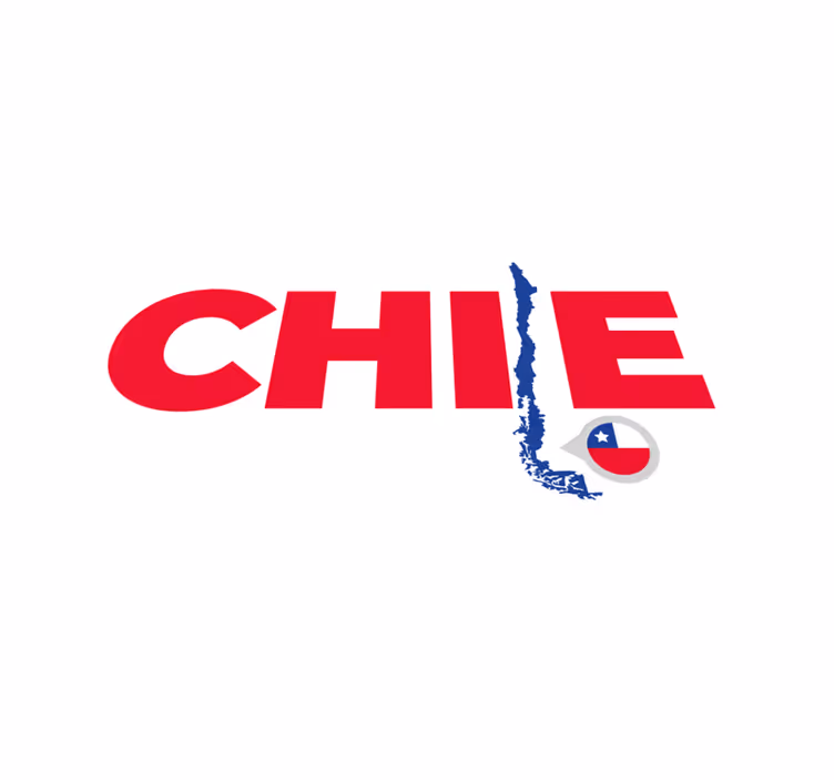 Dywan winylowy napisy mapa chile - TenStickers