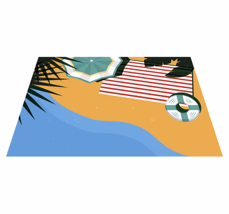 Dywan winylowy natura scena pikniku na plaży - TenStickers