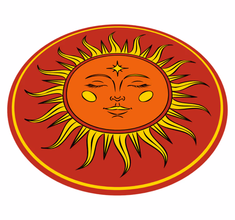 Dywan winylowy natura słoneczna twarz - TenStickers