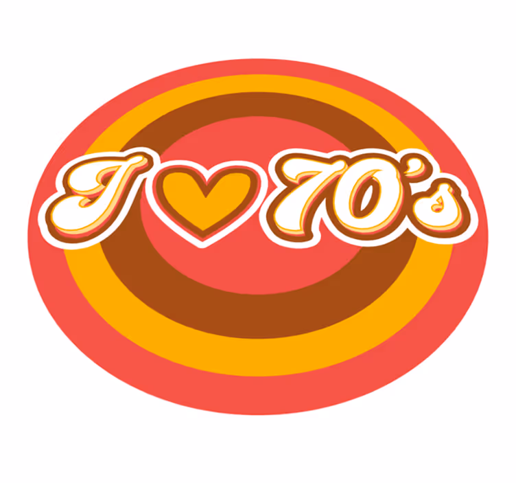 Dywan winylowy retro symbol miłości w stylu retro - TenStickers