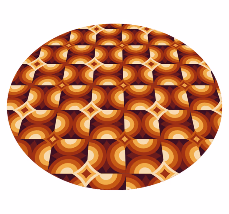 Dywan winylowy wzór geometryczny wzór okręgów - TenStickers