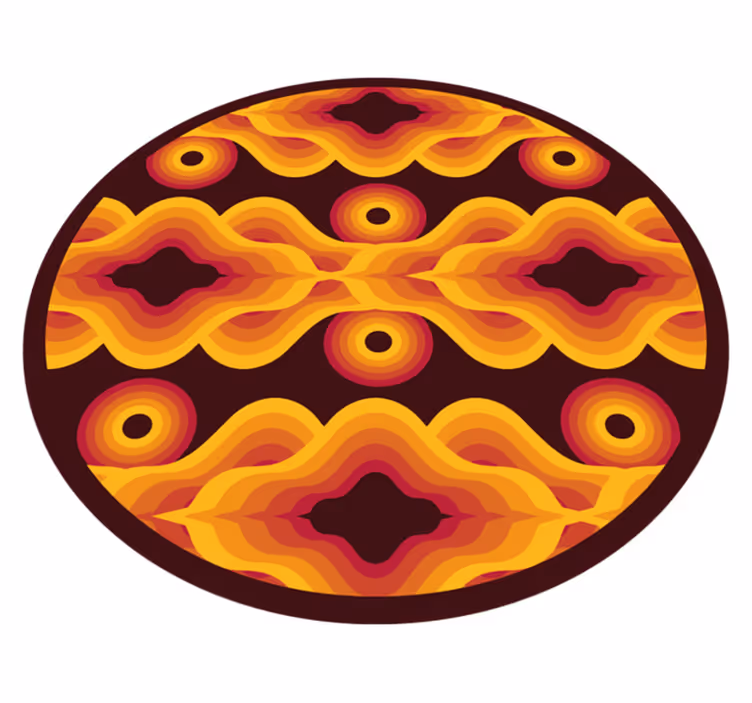 Dywan winylowy z mozaiką motyw spirali vintage - TenStickers