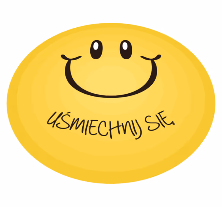 Chodnik winylowy do przedpokoju uśmiech mruga twarz - TenStickers