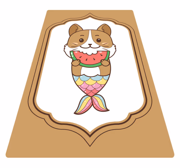 Dywan winylowy zwierzęta słodka postać syreny - TenStickers