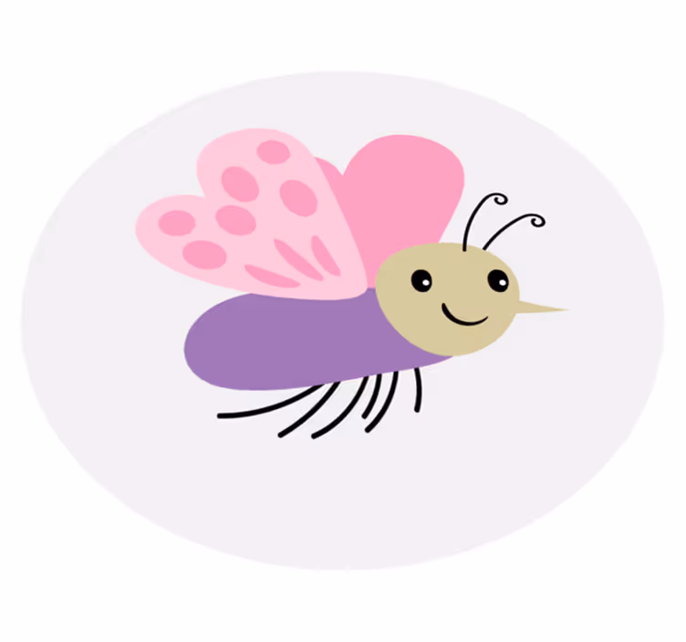 Dywan winylowy dla dziecka z uroczą motylkiem - TenStickers