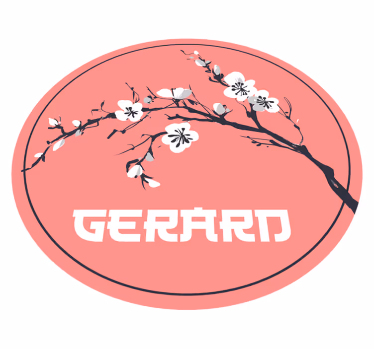 Sakura japońskie kwiaty z nazwą mata - TenStickers