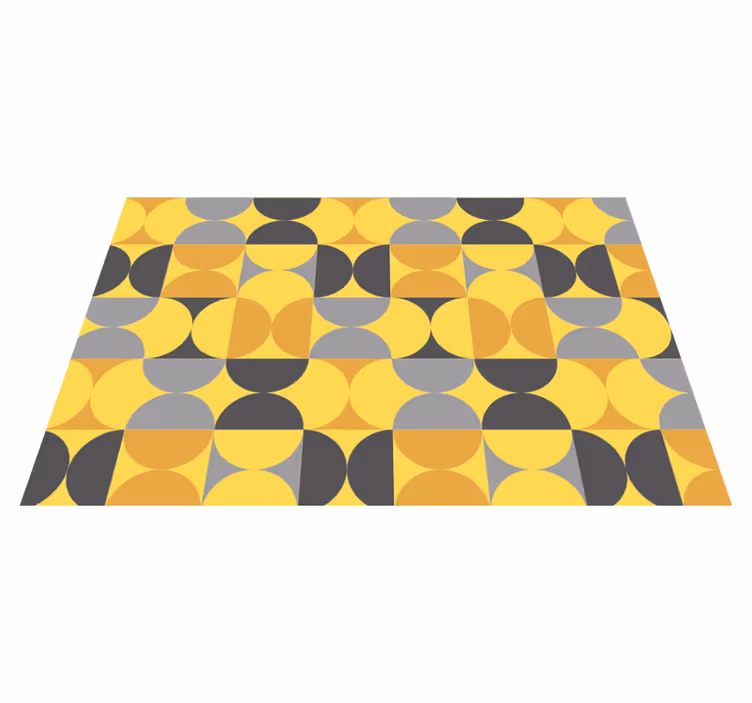 Dywan winylowy wzór geometryczny zabawa wzorem kołowym - TenStickers