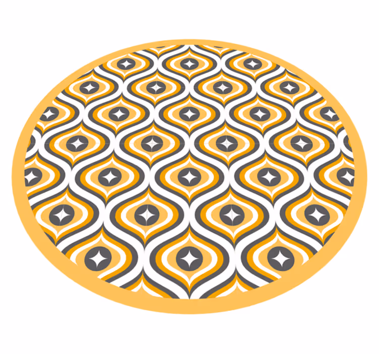 Dywan winylowy wzór geometryczny wzór kryształowych krzywych - TenStickers