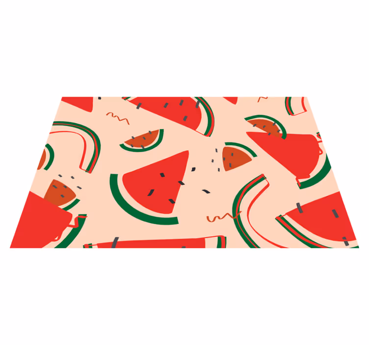 Dywan winylowy do kuchni zabawa z arbuzem - TenStickers