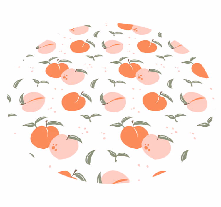 Dywan winylowy do kuchni wzór sadu brzoskwiniowego - TenStickers