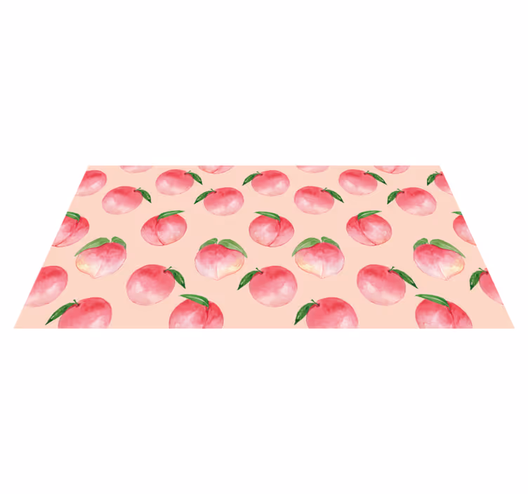 Dywan winylowy do kuchni wzór kwiatu brzoskwini - TenStickers