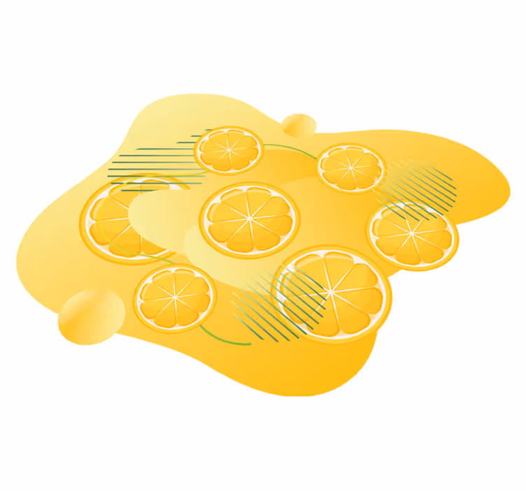 Dywan winylowy do kuchni żywy wzór cytrusowy - TenStickers