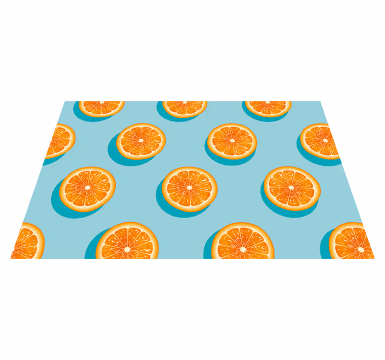 Dywan winylowy do kuchni motyw plasterka cytrusa - TenStickers