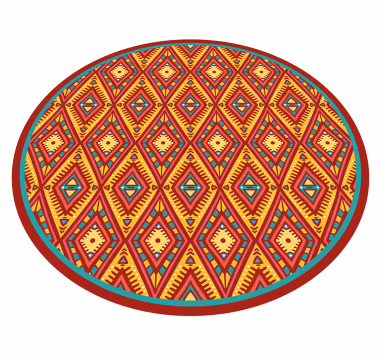 Dywan winylowy etniczny geometryczny element plemienny - TenStickers