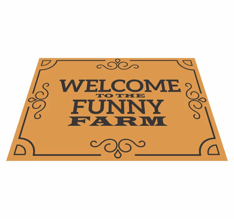 Dywan winylowy napisy zabawna farma witamy - TenStickers