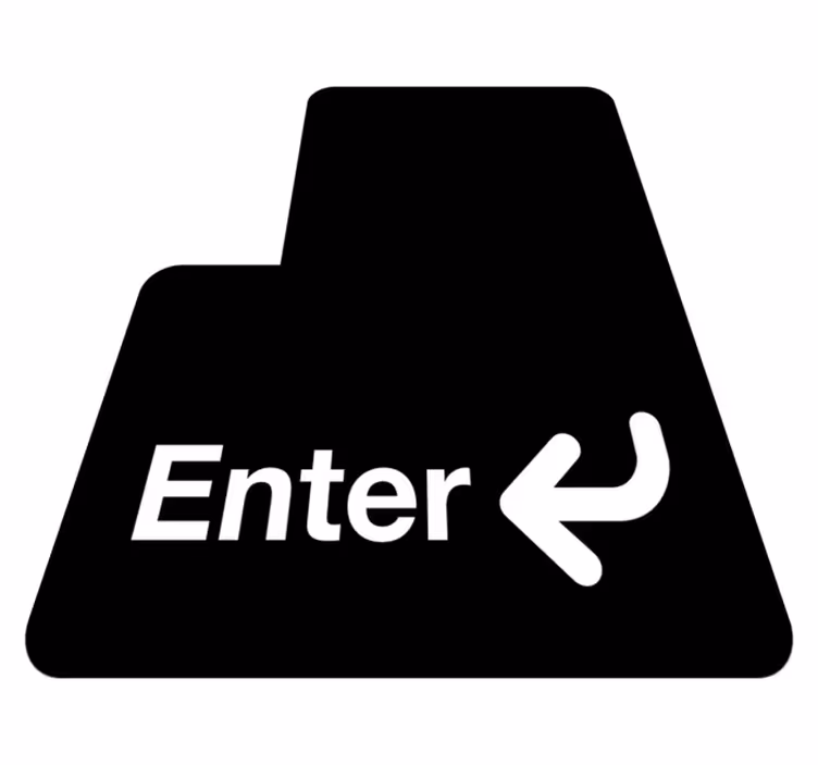 Dywan winylowy dla nastolatków klawisz enter - TenStickers