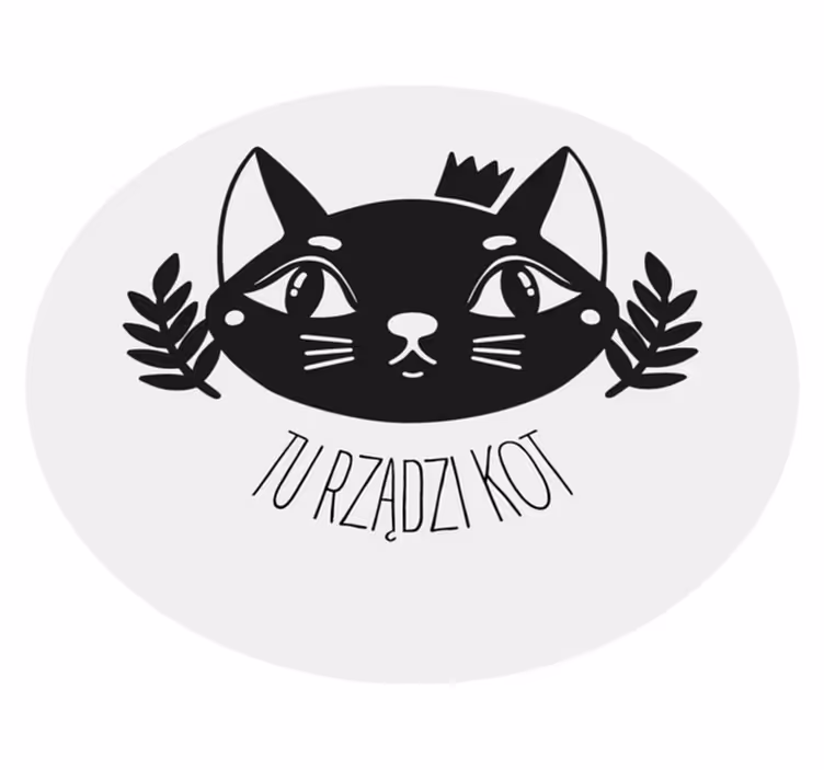 Dywan winylowy zwierzęta Kot jest królem - TenStickers