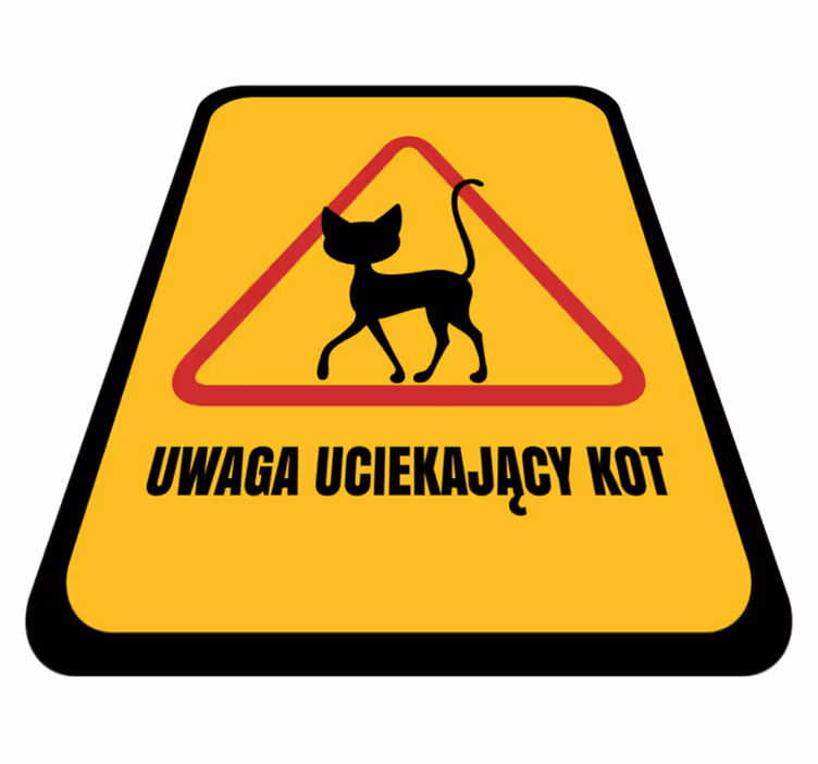 Dywan winylowy zwierzęta Kot może uciec - TenStickers