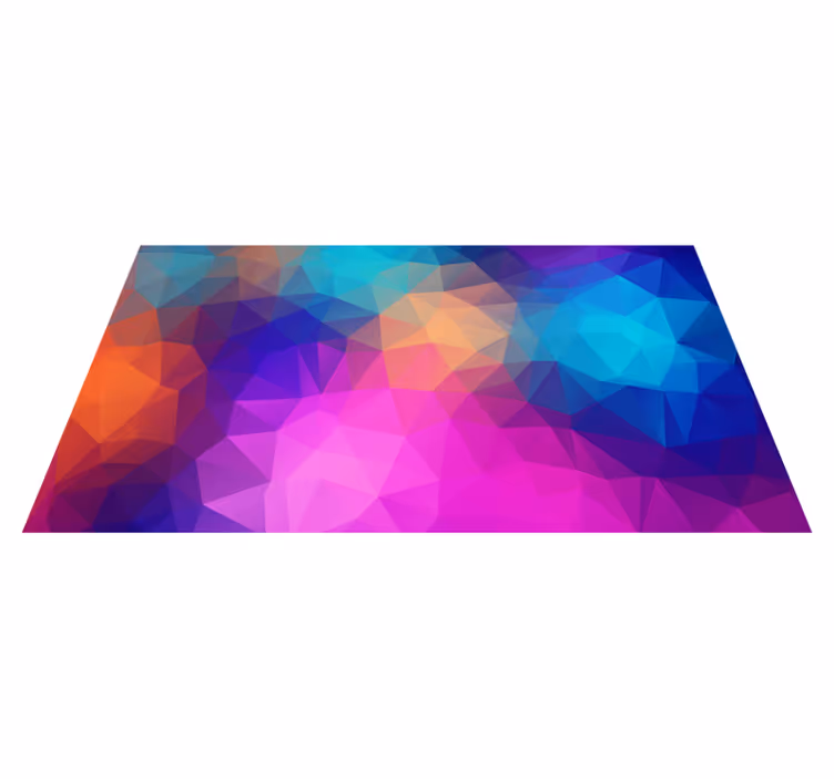 Dywan winylowy wzór geometryczny kolorowa fuzja - TenStickers