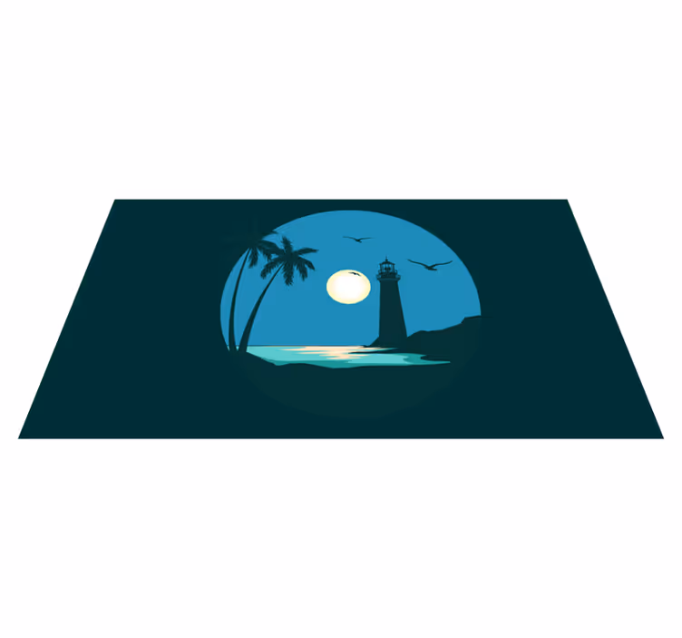 Dywan winylowy natura scena latarni morskiej nad morzem - TenStickers