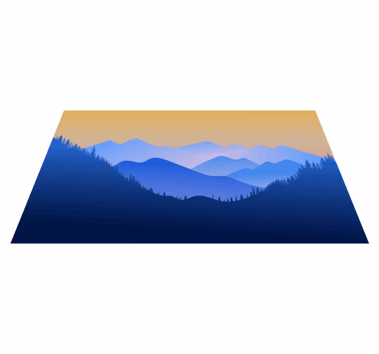 Dywan winylowy natura górzysty horyzont - TenStickers