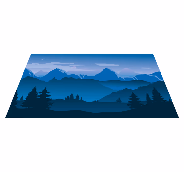 Dywan winylowy natura widok na góry - TenStickers