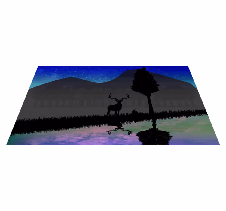 Dywan winylowy natura malowniczy widok sylwetki - TenStickers