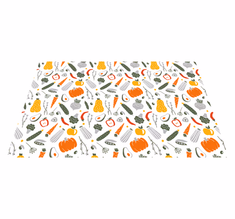 Dywan winylowy do kuchni kolorowa kolekcja warzyw - TenStickers