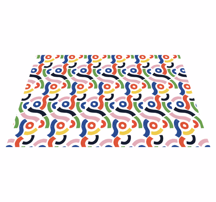 Dywan winylowy z mozaiką żywe geometryczne kształty - TenStickers