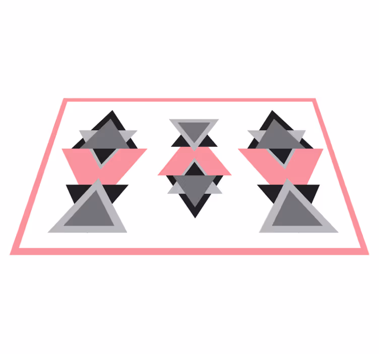 Dywan winylowy wzór geometryczny w kształty trójkątów - TenStickers