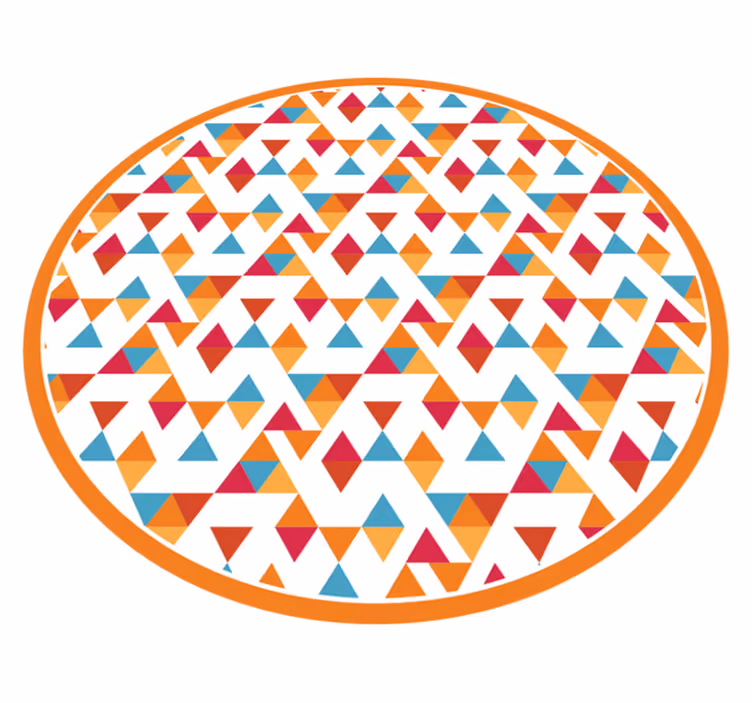 Dywan winylowy wzór geometryczny kolorowe trójkątne kształty - TenStickers