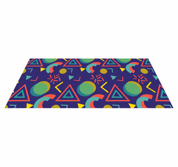 Dywan winylowy wzór geometryczny Żywe motywy geometryczne - TenStickers